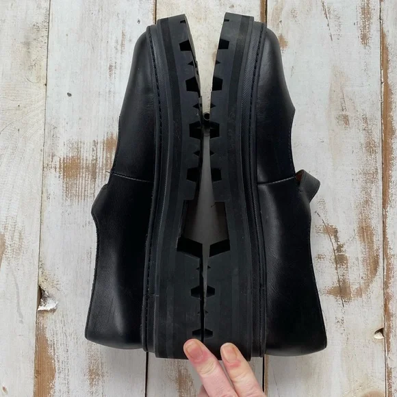 Madewell Black Leather Mary Jane Loafers with Buckle - Picture 8 of 14